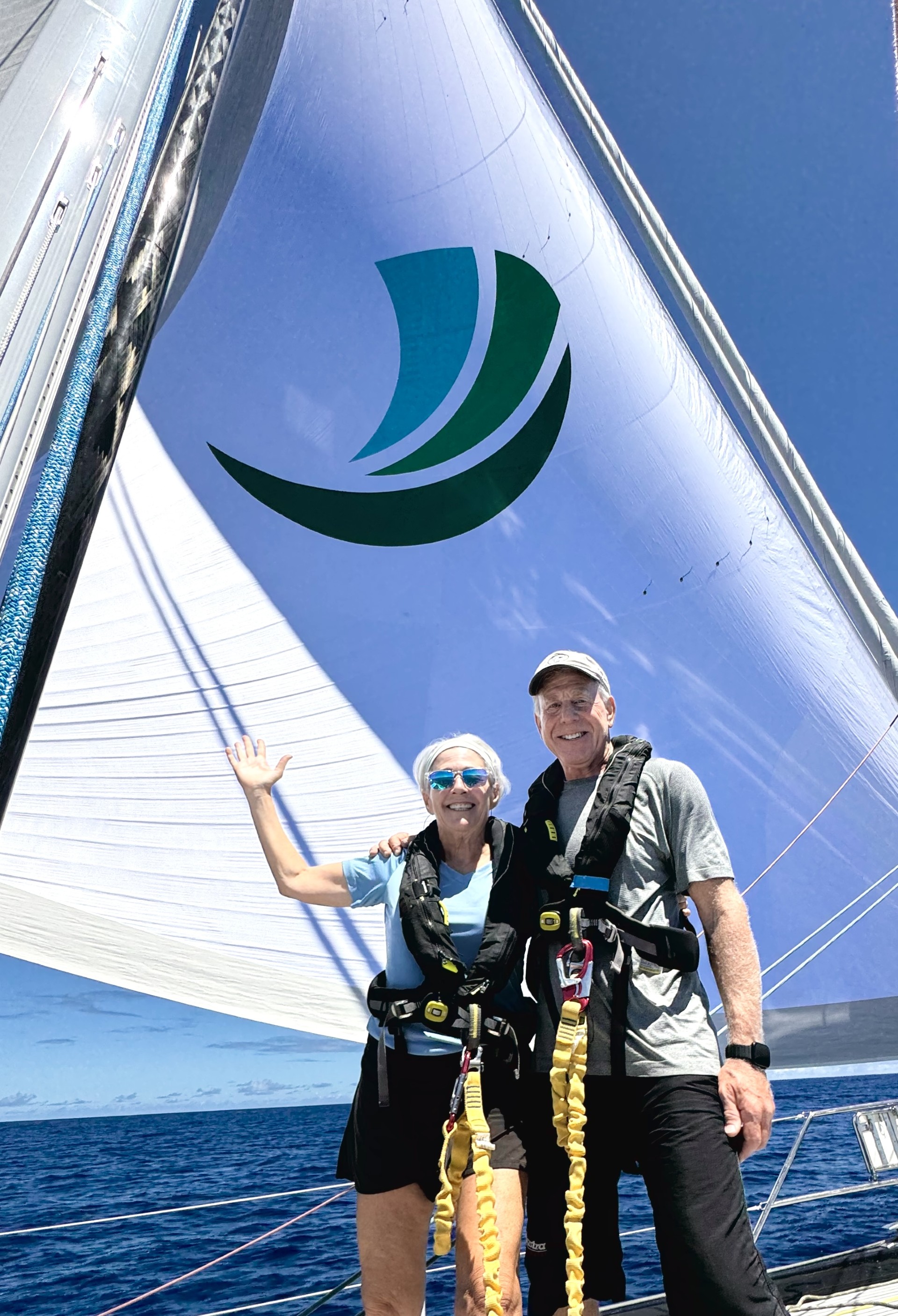 Flying the asymmetric sail during the passage